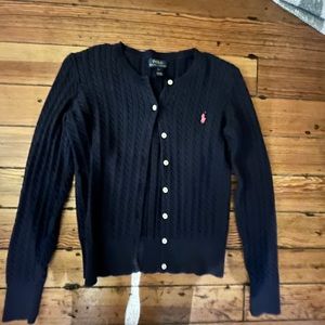 Polo Ralph Lauren Girls XL 16 Navy Cardigan